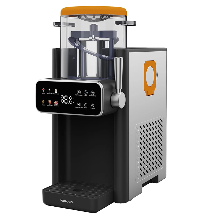 Porodo Frappé Ice Cream & Slushie Maker with 7 Modes, PDLFST2506BKOG - Black/Orange