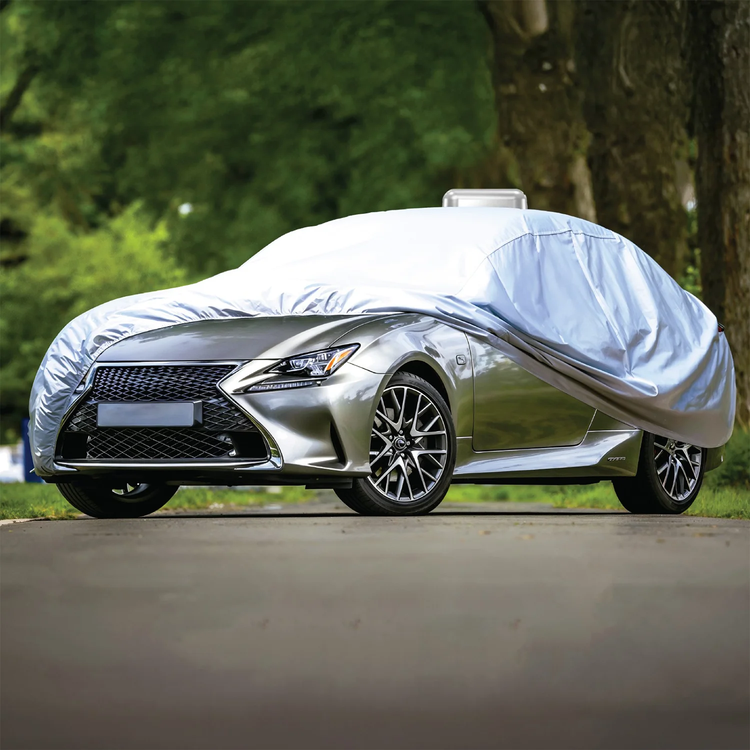 Green Lion Solar Auto Car Cover GNSOLAUCARGY - Universal, Grey