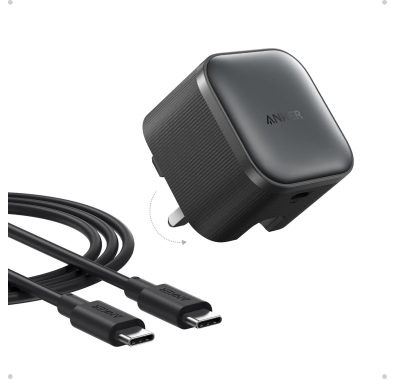 Anker Nano 45W Wall Charger, B2692K11 - USB-C, Foldable Plug, Black