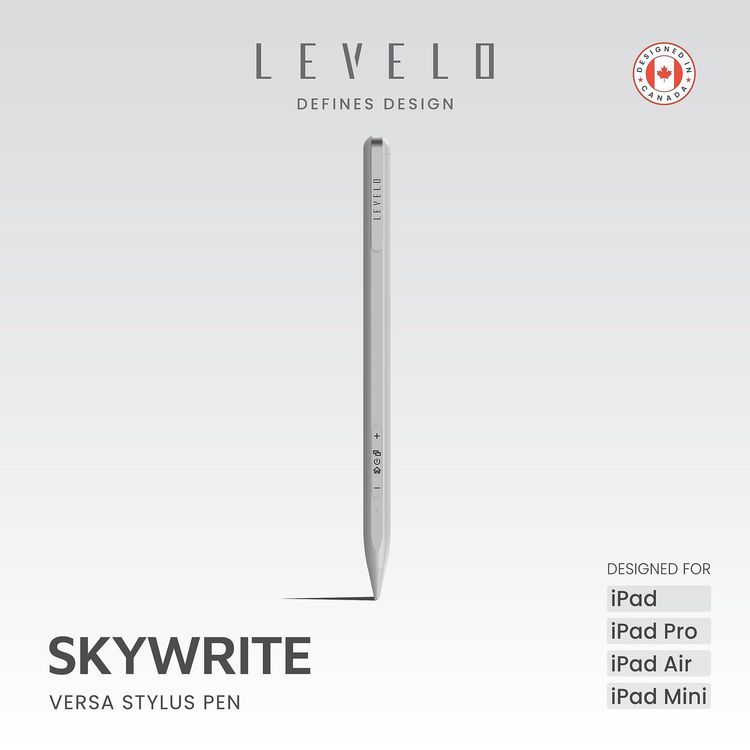 LEVELO Stylus Pen Skywrite Versa - Palm Rejection, Matte Black