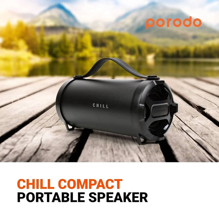 Porodo Bluetooth Speaker Soundtec PD-STCHSP-BK - 10W, Black