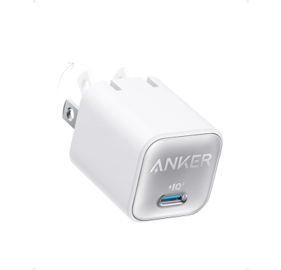 Anker Nano Pro Adapter, 30W GaN Fast Charger, PIQ 3.0 - White