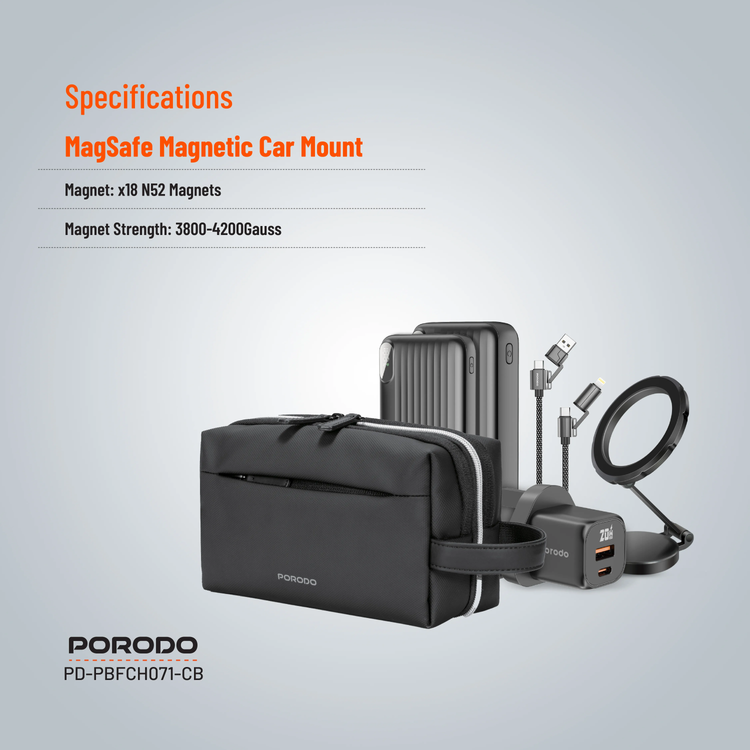 Porodo Ultimate Combo 6-in-1 Power Bank PDPBFCH071CB