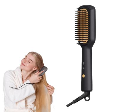 Porodo Hair Straightener Brush Lifestyle PD-LFST166-BK - ...