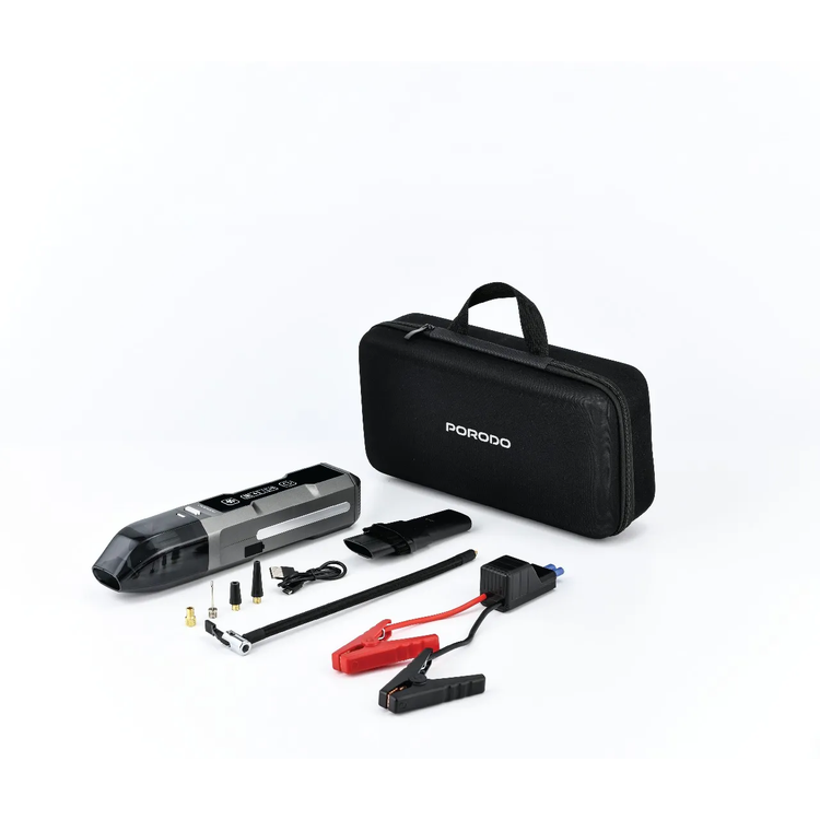 Porodo Jump Starter IGNATOV PDJS41BK - Air Pump & Vacuum, Black
