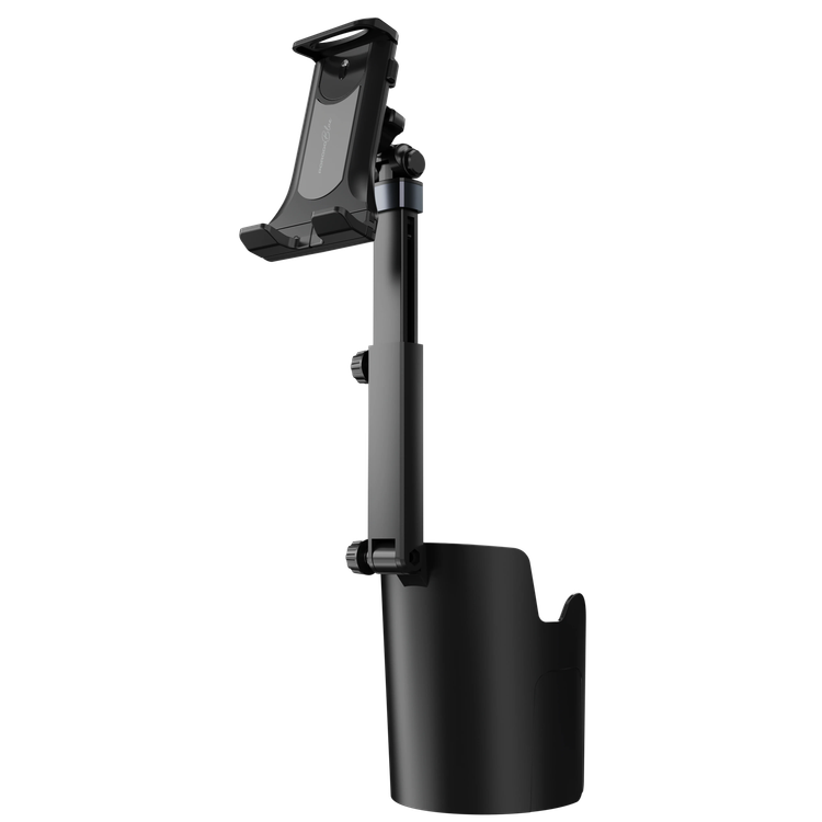 Porodo Car Cup Holder Phone Mount PBLE01BK - 360° Rotation, Adjustable, Black