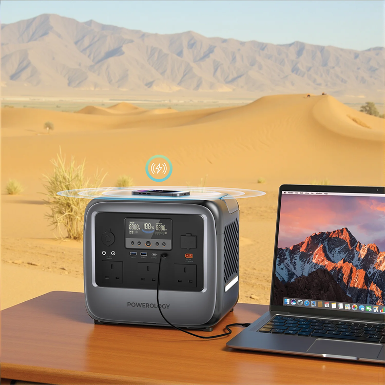 Powerology محطة طاقة محمولة PATER IV PWGC2000GY - 2000 واط، رمادي