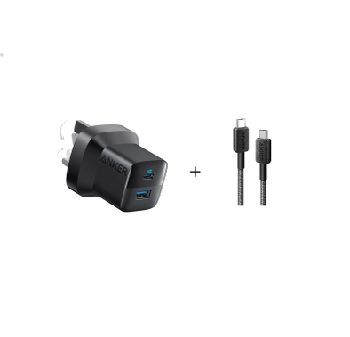 Anker 33W Fast Charger 323 with USB-C Cable - Black