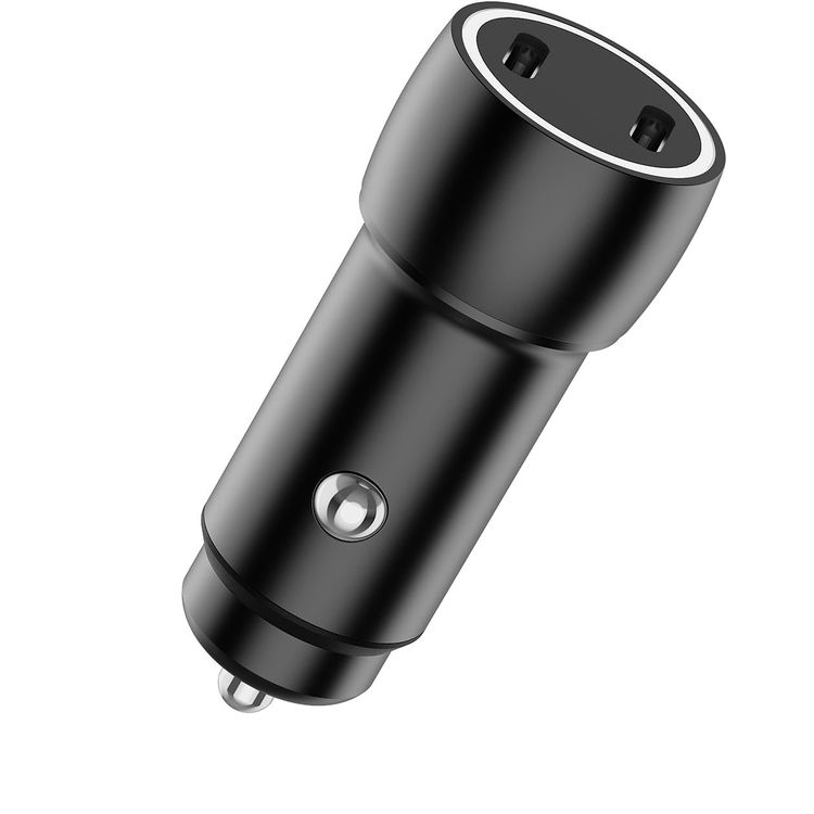 Porodo Car Charger PBCCR50BK - 60W Dual USB-C, Black