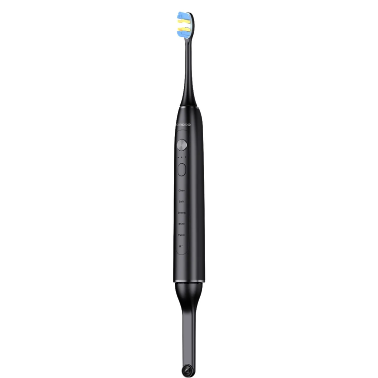 Porodo Sonic Electric Toothbrush PDLFSTETCBK - Real-Time Camera, Black