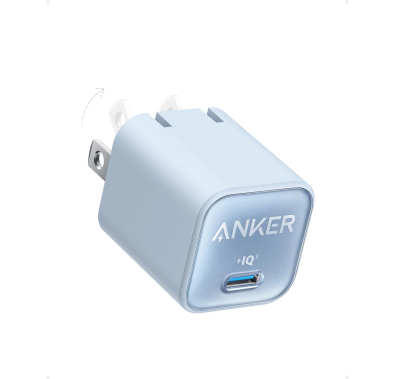 Anker Nano Pro Adapter, 30W GaN Fast Charger, PIQ 3.0 - Blue