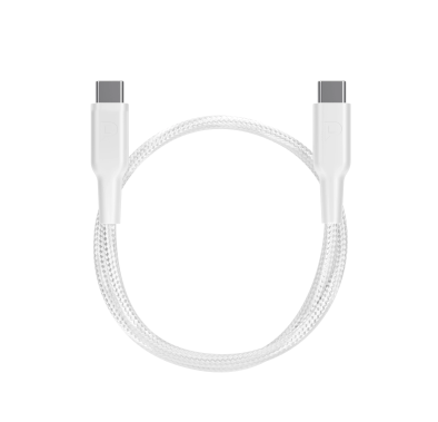 Powerology USB-C Cable PCAB008-WH - 60W PD, Braided, White