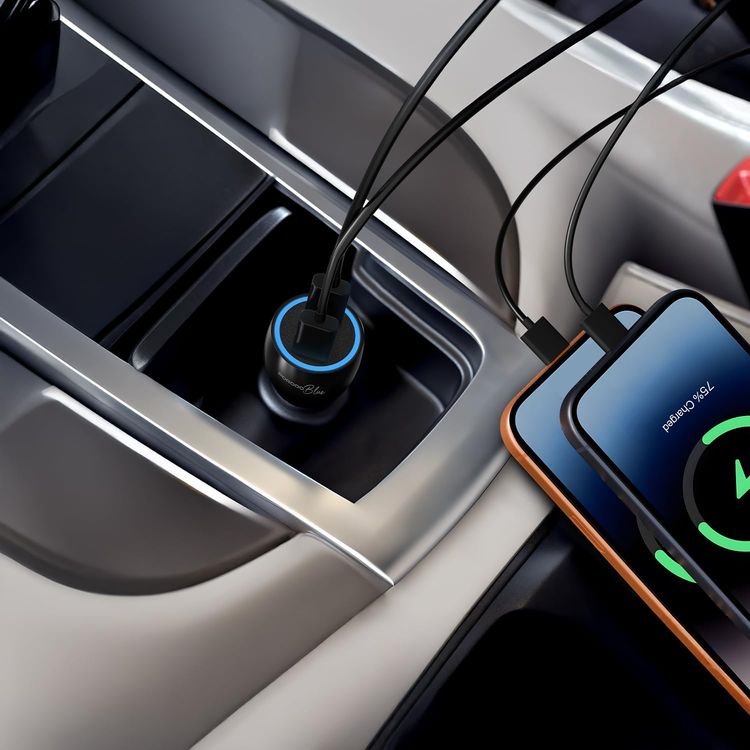 Porodo Car Charger PBCCR50BK - 60W Dual USB-C, Black