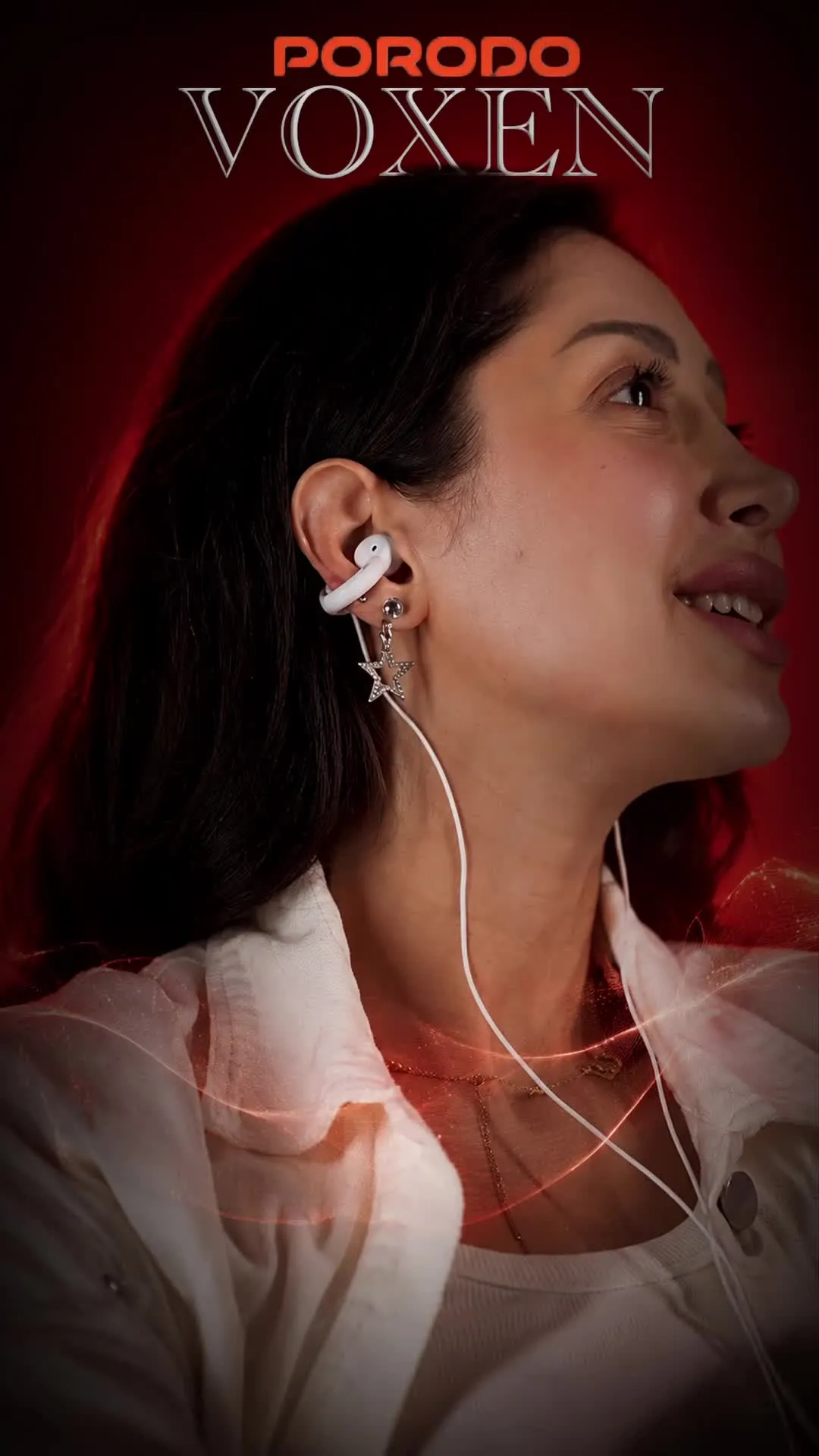 Porodo Earphones Voxes - Clip-On Wired