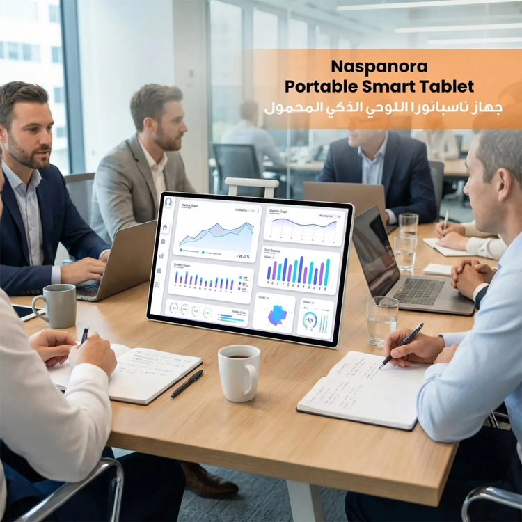 Porodo Naspanora شاشة ذكية محمولة 24.5 بوصة، 8+128 جيجابايت أندرويد 14، PDSSK245WH - أبيض