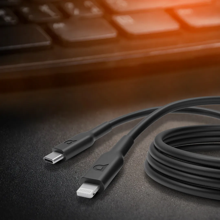 Powerology USB-C to Lightning PD Cable P3BCLBK - 3m, Black