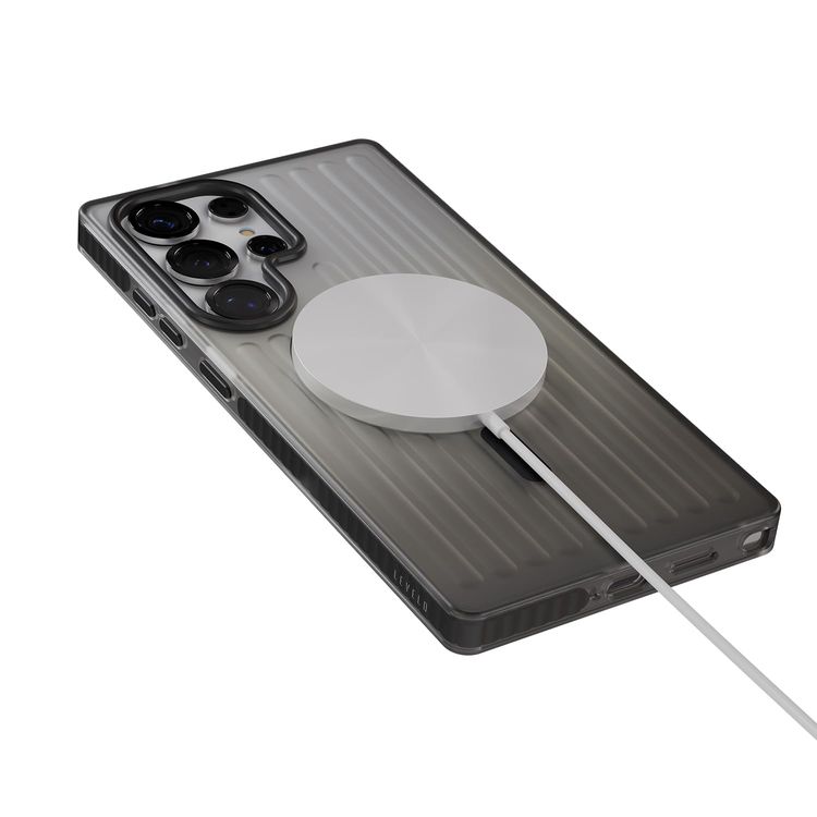 LEVELO Hybrid Case S26 Ultra - Shock-Resistant, Smokey Black