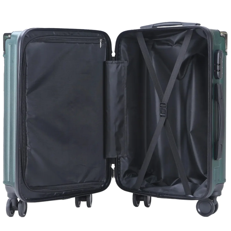 Levelo RoamTrio 3-Piece ABS Luggage & Suitcase Set - Forest Green