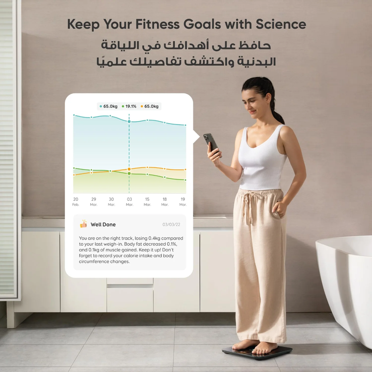 eufy ميزان ذكي P3 T9150K11 - 16 قياس، واي فاي/بلوتوث، أسود