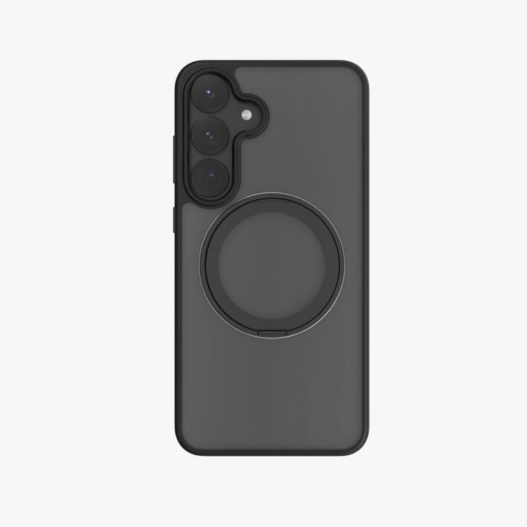 LEVELO Phone Case LVL-VIA-25P-BK - Matte TPU, Ring Stand, Black
