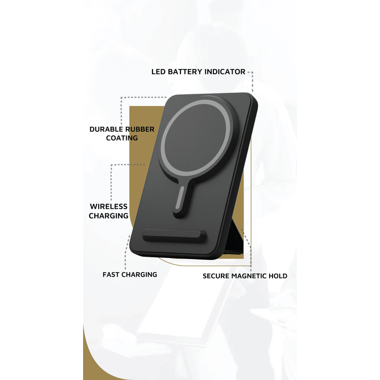 LEVELO Power Bank Seoul LVLSM5PBBK - 5000mAh, 20W PD, Black