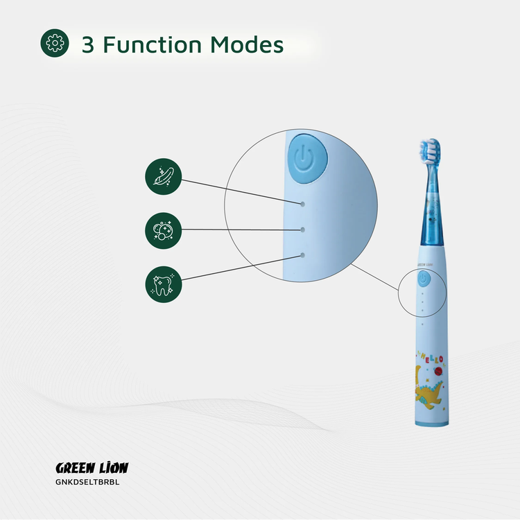 Green Lion فرشاة أسنان كهربائية GNKDSELTBRBL - أطفال، أزرق