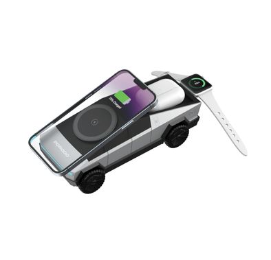 Porodo Wireless Charging Station PDMRCTWCGY - 3-in-1 15W ...
