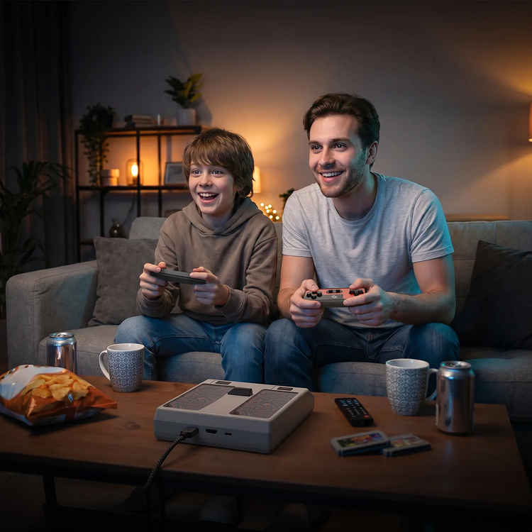 Porodo جهاز ألعاب RUNEBOX PDXRS101WH - يد مزدوجة، أبيض
