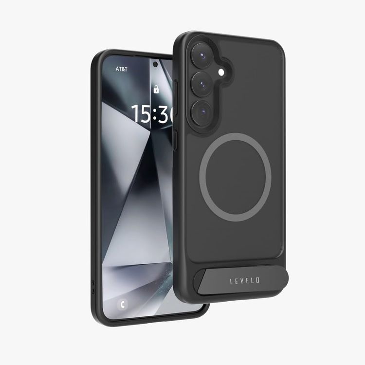 LEVELO Grip Case Matteo LVL-MATTEO-25P - Kickstand, Black