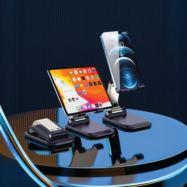 Green Lion Phone & Tablet Holder M3 - Foldable, 360° Rotation, Black