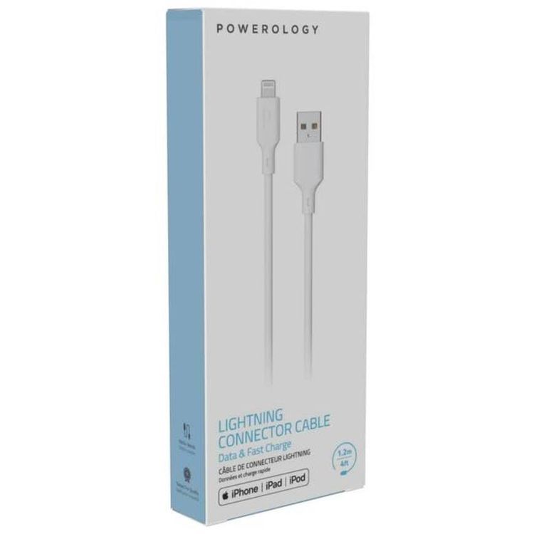 Powerology Lightning Cable P12BLWH - 1.2m, White