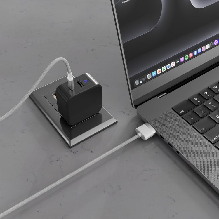 Porodo Charging Cable PDCBL0039WH - 2-in-1 240W PD MagSafe 3, White