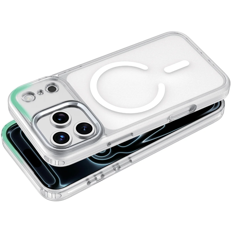 Green Lion Titan MagSafe iPhone 18/17 Pro Max Case - Metal Buttons, Silver