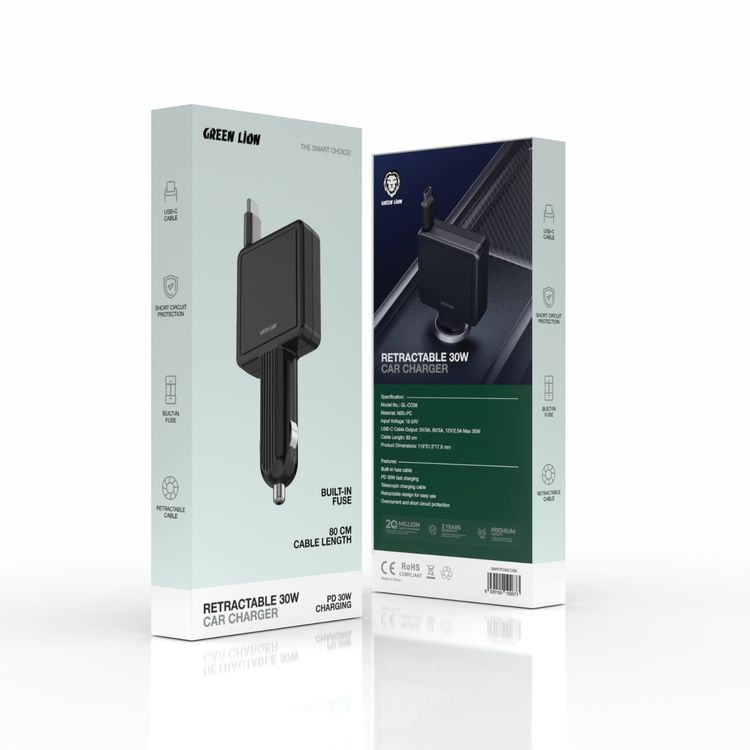 Green Lion USB-C to Lightning Cable GNRSCC2L20BK - Braided, 1M, Black