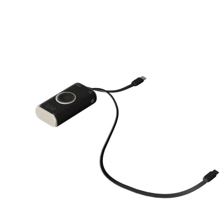 LEVELO Power Bank Roma 10000mAh - 30W PD, Apple Watch Charger, Black