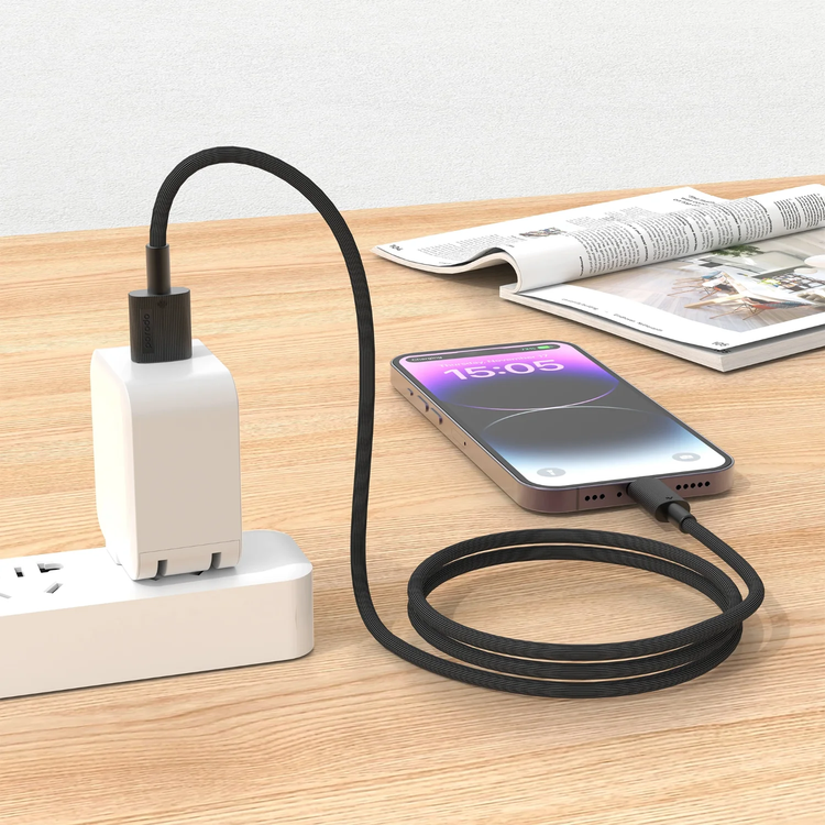 Porodo USB A to Lightning Cable 3m, PD-CBL0006-BK - Black