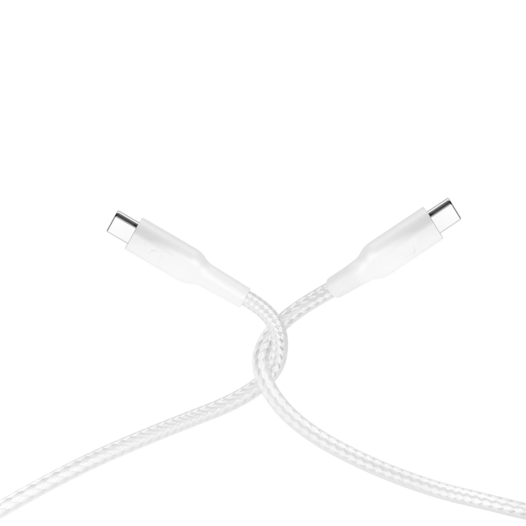 Powerology USB-C Cable PCAB008-WH - 60W PD, Braided, White