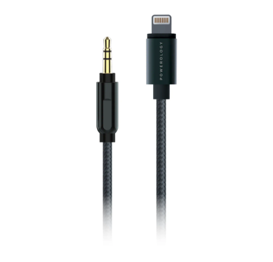 Powerology Audio Cable P12LAUGY - Lightning to 3.5mm AUX,...