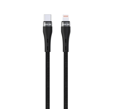 Green Lion كابل USB-C إلى Lightning GNBRSCTL2MBK - 2 متر مضفر، أسود