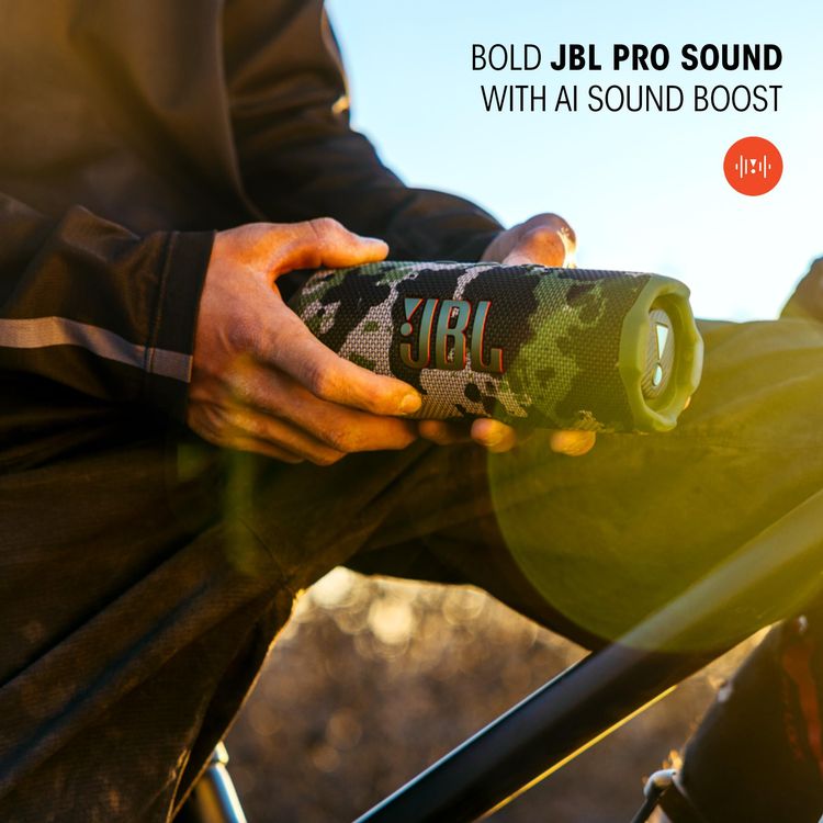 JBL Flip 7 Bluetooth Speaker with AI Sound Boost, Waterproof - Sand