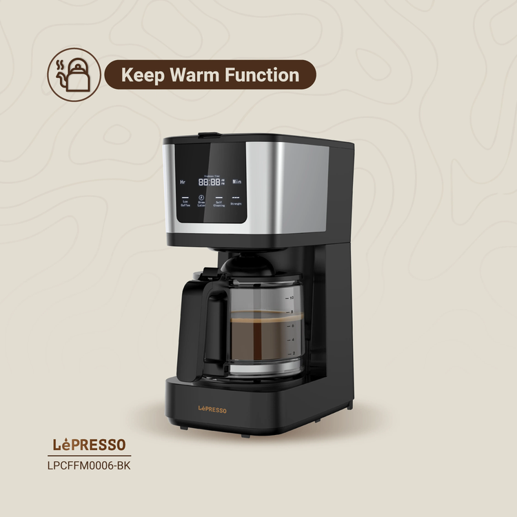 LePresso Coffee Machine LPCFFM0006BK - Touch Display, Black