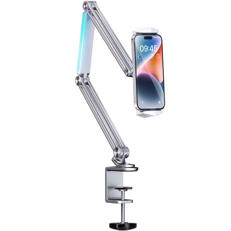 Porodo Laptop Stand PD-LFST050-GY - Foldable, RGB Lights, Gray