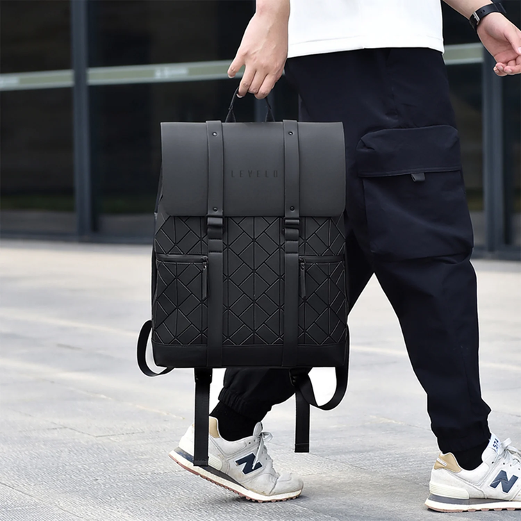 Levelo CAEN Backpack, Water Resistant, LVLCAENTBBK - Black
