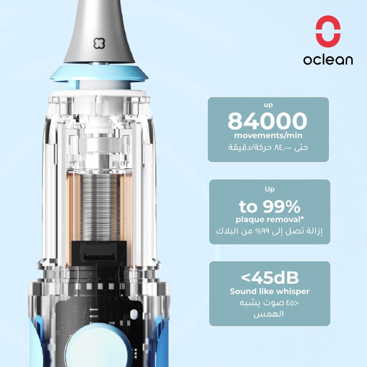 Oclean X Kids Pro Electric Toothbrush, Musical - Blue