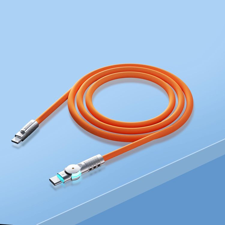 Porodo USB-C Cable PD-SHR100WC-OG - 100W PD Fast Charging, Orange