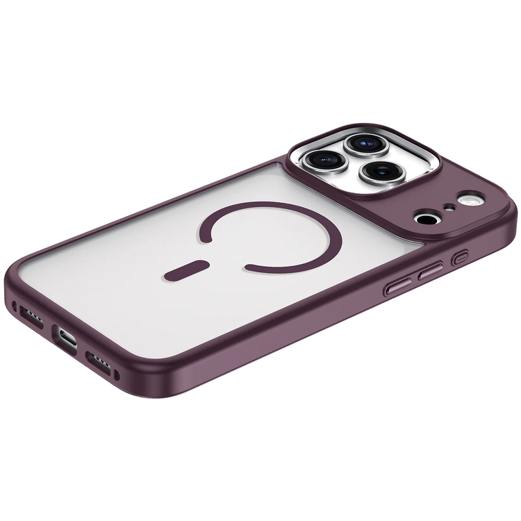Green Lion Titan MagSafe iPhone 18/17 Pro Case - Metal Buttons, Burgundy