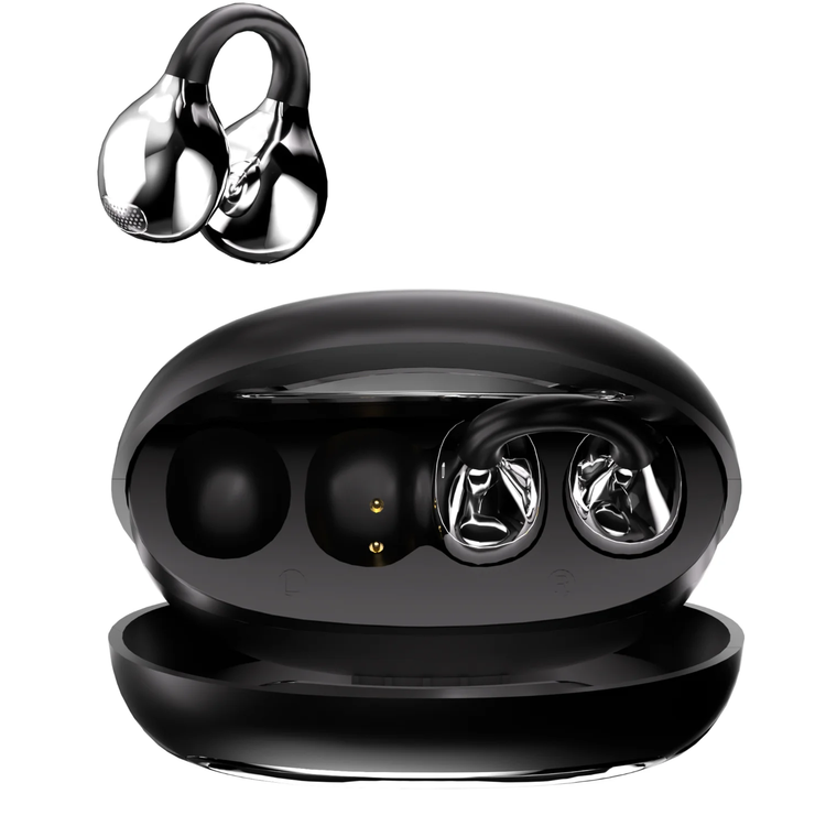 Porodo Wireless Earbuds Vogue PDSTYX65BK - Open-Ear, Touch Control, Black