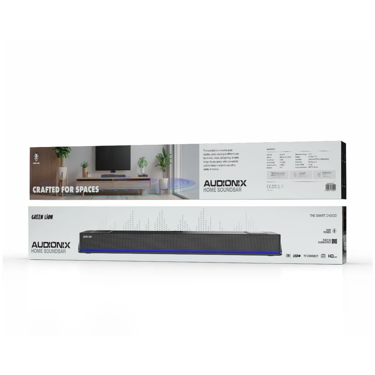 Green Lion سماعة ساوندبار Audionix GNAUDNXSPBK - بلوتوث 5.0، أسود