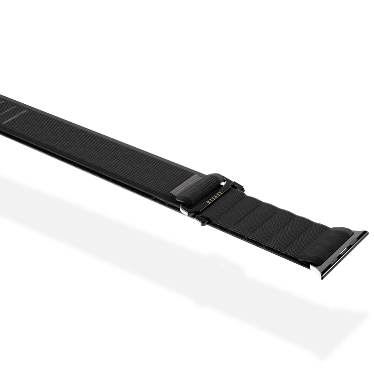 Levelo Watch Strap Malo LVLMLOWS49BK - Nylon, Black, Adjustable Fit