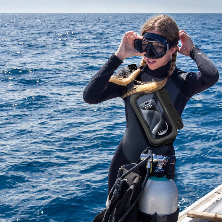 Green Lion حقيبة خصر Ocean Shield GNWTRPRFBBK - مقاومة للماء، أسود